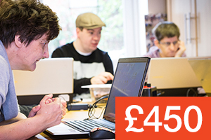 Several clients during an IT class