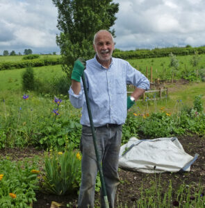 Ian gardening at Flower Pod