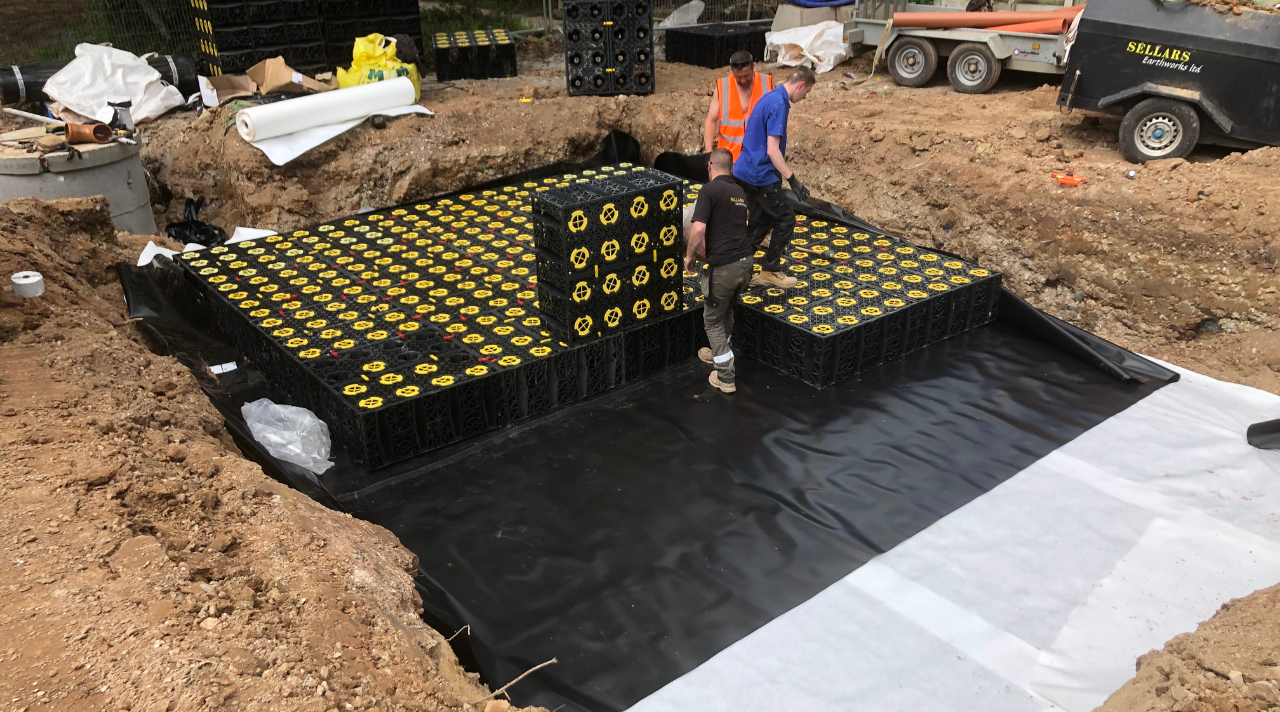 installation of attenuation tank